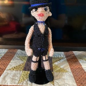 Handmade crocheted Liza doll